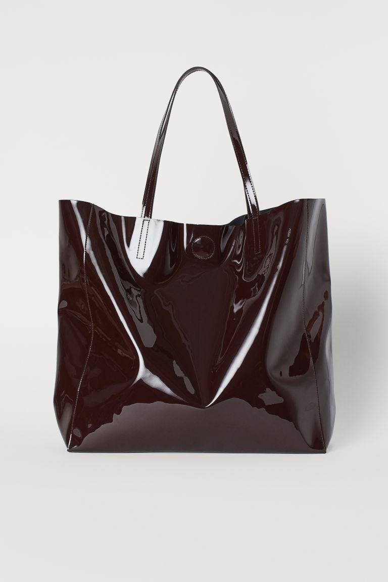 Pleather Shopper Tote