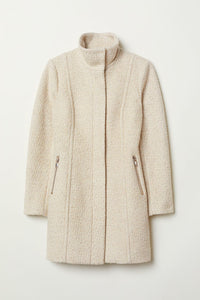 Zipper Tweed Coat