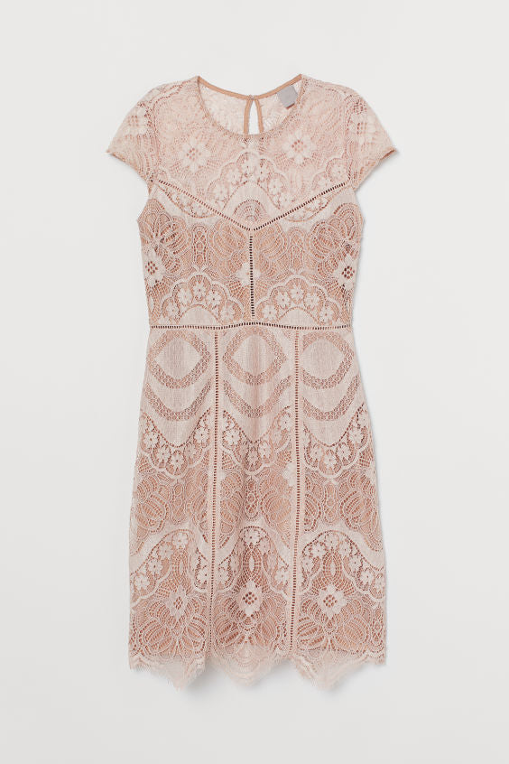 Short Sleeve Lace Dress