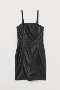 Fitted Faux Leather Dress