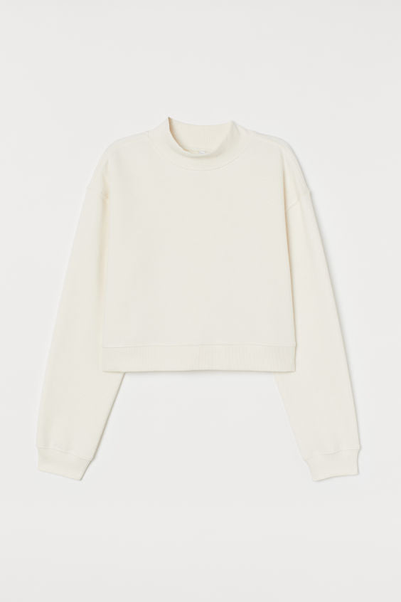 Cropped Cream Sweater