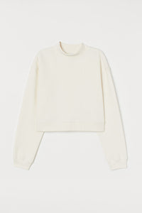 Cropped Cream Sweater